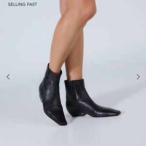 Tony Bianco Black Leather Rupert Ankle Boots